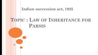 Law of inheritance for parsis [upl. by Irep83]