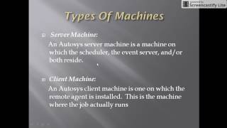 Autosys  Types of Machine Types of Jobs Class 4 [upl. by Ydeh]