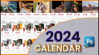 Wall Calendar 2024 Free Psd Templates  Free 2024 Calendar PSD Templates [upl. by Lester]