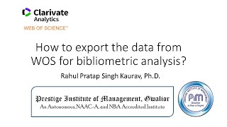 How to export the data from Web of Science for bibliometric analysis [upl. by Baumbaugh]