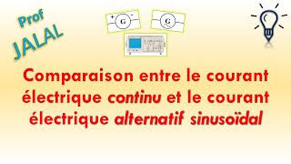 COMPARAISON entre quotLE COURANT CONTINU amp LE COURANT ALTERNATIFquot [upl. by Nesyaj]