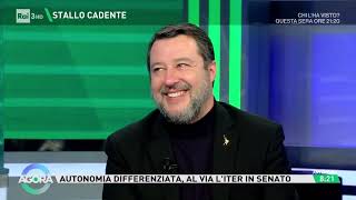 MATTEO SALVINI AD AGORÀ RAI 3 17012024 [upl. by Aylatan419]