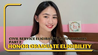 Honor Graduate Eligibility HGE  Civil Service Eligibility Certificate [upl. by Arrait]