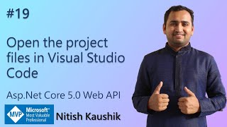 Open Project Files in Visual Studio Code  ASPNET Core 50 Web API tutorial [upl. by Ronnie]