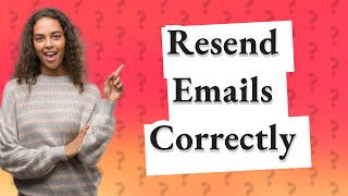 How do you resend a professional email [upl. by Ailina]