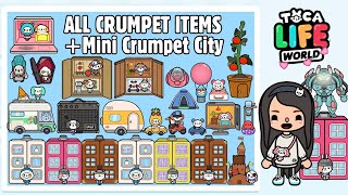 Toca Life World All Crumpet Items  Mini Crumpet City  Toca Boca  NecoLawPie [upl. by Wye]