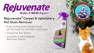 Rejuvenate Carpet amp Upholstery Cleaner Deodorizes Safe Non Wicking [upl. by Ahsias]