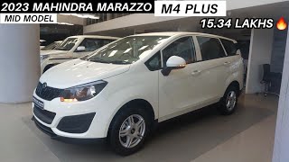 2023 Mahindra Marazzo M4 PLUS Mid Model ₹ 1534 Lakhs Detailed Review  Moter Jet [upl. by Yadsnil664]