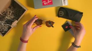 eyerim presents Unboxing of RayBan ROUND FLECK RB2447 1160 sunglasses [upl. by Assilak600]