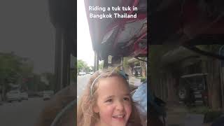 Tuk tuk in Bangkok Thailand with kids [upl. by Gurney]