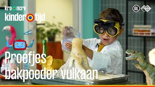 🔬🔍 Bakpoeder Vulkaan  Proefjes Kindertijd KRONCRV [upl. by Annaihr903]