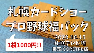 【福袋】BOX開封よりも満足度高 札幌カードショー CORETRE プロ野球 福パック【開封動画】 [upl. by Steel391]