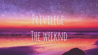 The weeknd  privilege lyrics [upl. by Nnylekoorb473]