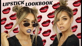 THE MAKEUP LOOK FOR WHEN YOU DONT KNOW WHAT TO DO WITH YOUR FACE  LIPSTICK LOOKBOOK [upl. by Vokay]