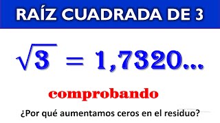 Raíz cuadrada de 3  Como calcular la raíz cuadrada de 3  ¿Cómo calcular la raíz cuadrada de 3 [upl. by Syramad]