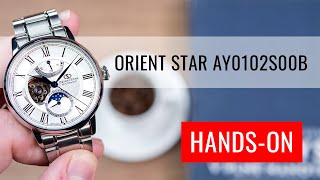 HANDSON Orient Star Classic Moonphase Open Heart Automatic REAY0102S00B [upl. by Sayer]