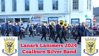 Lanark Lanimers Day 2024  Coalburn Silver Band  Evening Tattoo [upl. by Nnayd]