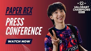 Edward Gaming vs Paper Rex PRX VCT Champions Seoul Post Match Interview  Esports vctchampions [upl. by Ahsikit]