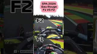 F1 VS F2 SPA 2024  Caméra embarquée dans EAU ROUGE  formula1 f1shorts spa f1spa [upl. by Georgy]