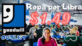 GOODWILL OUTLET 👚 Thrift store  Tienda de segunda mano 👢 Ropa por LIBRA 😮 Recorrido por la tienda [upl. by Ynavoj]