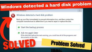 Windows Detected A Hard Disk Problem [upl. by Airec]