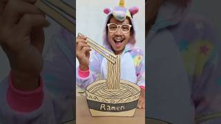 THE WORLD’S LONGEST CARDBOARD RAMEN！asmr [upl. by Ardnatal]