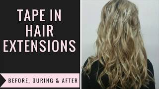 Tape In Hair Extensions for Short Hair  Before During and After [upl. by Dawes]