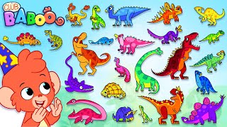 ABC Dinosaurs with Club Baboo and friends  Dinosaur Babies and more dino videos [upl. by Brittani]