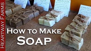 Easy Homemade Soap  Making Soap from Scratch  All Natural Personal Care Products  Prepping [upl. by Penthea]