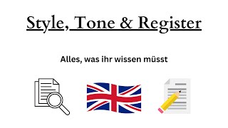 Style Tone amp Register Erklärung  Englisch Analyse [upl. by Noiemad]