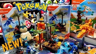 NEW POKEMON Mega Construx Playset Super Awesome Display Opening The Popplio Vs Litten 2 Pack [upl. by Inoue563]