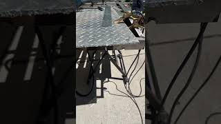 Plasma cutter cutting aluminum [upl. by Ayhdiv]