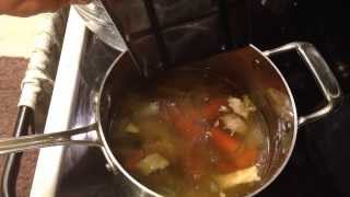 Easy way to strain chicken broth [upl. by Ilehs]