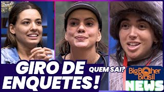 BBB 24  Giro de Enquetes Final Beatriz Fernanda ou Giovanna quem sai nesse paredão Ao Vivo [upl. by Enaek]