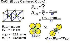 Chemistry  Liquids and Solids 39 of 59 Crystal Structure Body Centered Cubic [upl. by Llenoj]