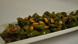 Bell Pepper Subzi with Peanuts  Show Me The Curry Indian Vegetarian Recipe [upl. by Lupe315]