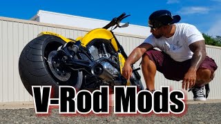 Custom Harley Davidson VRod Muscle Mods [upl. by Noonan]