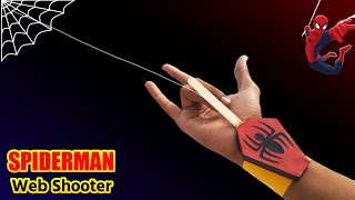 how to make spiderman web shooter  Easy spring web shooter  Homemade Marvel Toy [upl. by Hellene537]