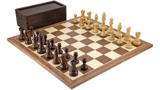 Atlantic Large Rosewood and Walnut Chess Set with Case RCPB226 [upl. by Emmi]