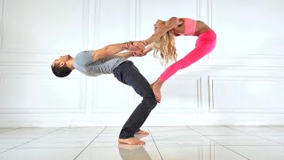 Acrobatic Duet Pair Stretching Contortion [upl. by Ahmad989]