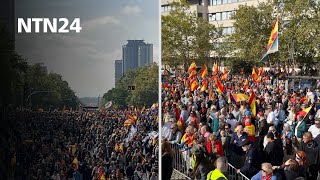 Multitudinaria manifestación en Madrid en contra del gobierno socialista de Pedro Sánchez [upl. by Alorac]