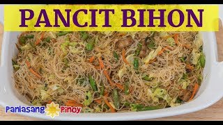 Pancit Bihon Guisado with Fried Pork Adobo [upl. by Andromede]