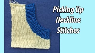 Picking Up Neckline Stitches [upl. by Annorah791]