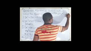 quadratic equation by formula method [upl. by Nomelif]