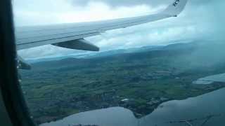 Take off LDY Derry airport flying over the River Foyle  Stunning scenery [upl. by Kries397]