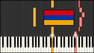 Armenia National Anthem  Mer Hajrenik Piano Tutorial [upl. by Aryaz703]