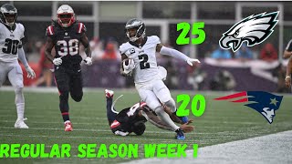 Eagles vs Patriots Regular Season Week 1 Recap [upl. by Yardley]