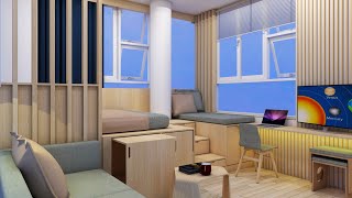 TINY APARTMENT 221sqft  205sqm MICRO APARTMENT TOUR   SPACE SAVING IDEAS  NOTHING TOO SMALL [upl. by Camellia]