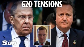 G20 tension as Cameron calls out Russia Lavrov dismisses Navalny ‘conspiracy’ and Ukraine thanks UK [upl. by Sevik752]