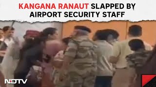 Kangana Slapped  Kangana Ranaut Slapped By Security Staff At Chandigarh Airport [upl. by Alikam]